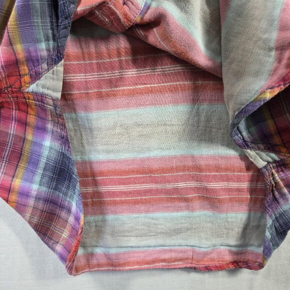 Tommy Bahama Shirt Mens Medium Multicolor Plaid Cotton Button Front Casual - Picture 4 of 12